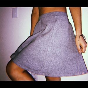Basic Gray Skater Skirt